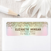 Étiquette Élégant diamant d'or Holographique (En situation)