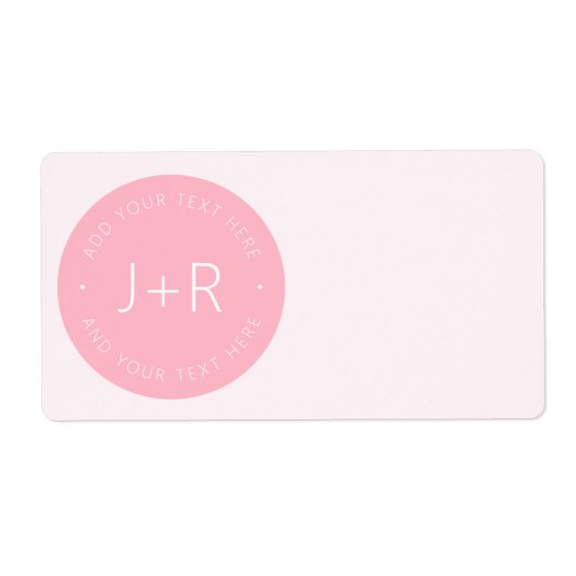 Étiquette Élégant do-it-yourself Couples Monogramme & Editab (Devant)