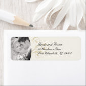 Étiquette Élégant Ecru Victorian Return Address Labels (En situation)