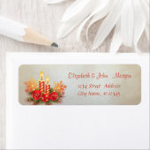 Étiquette Élégant, élégant, Bougies de Noël, Boules (En situation)