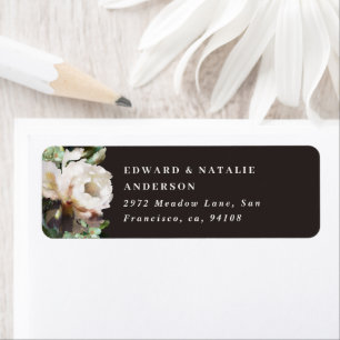 Étiquette élégant élégant élégant élégant élégant floral fon