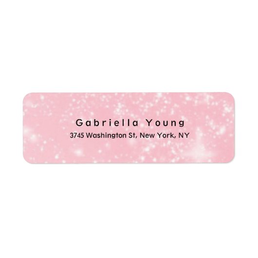 Étiquette Élégant, élégant, moderne, élégant, unique, rose (Devant)