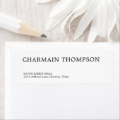 Étiquette Elégant élégant noir et blanc Adresse de retour (En situation)