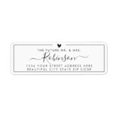Étiquette Élégant Élégant Script Mariage Adresse de retour É (Devant)