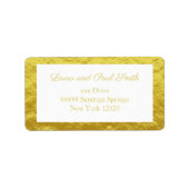 Étiquette Élégant et élégant Gold Foil Imprimer Adresse de r (Devant)