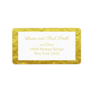 Étiquette Élégant et élégant Gold Foil Imprimer Adresse de r