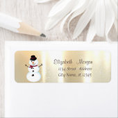 Étiquette Élégant et élégant Snowman (En situation)