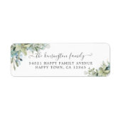 Étiquette Elégant Eucalyptus Botanique Floral (Devant)