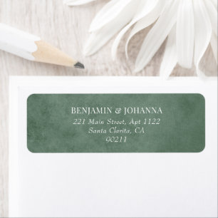 Étiquette Elegant Eucalyptus Green Mariage Adresse de retour