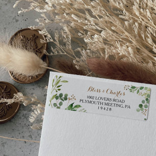 Étiquette Elegant Eucalyptus Greenery Return Address Label