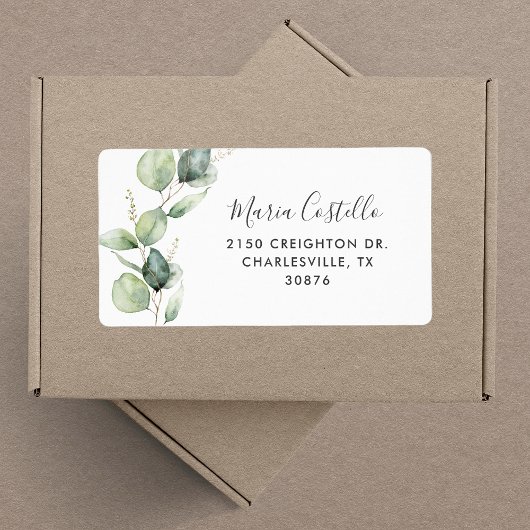 Étiquette Elegant Eucalyptus Quinceanera Adresse