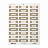 Étiquette Élégant Feuille Artisan Or (Feuille entière)