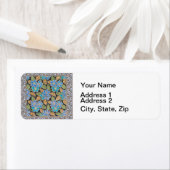 Étiquette Élégant Fleur Bleu Périwinkle Floral Classic (En situation)