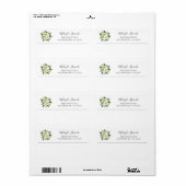 Étiquette Elégant Floral Business Shipping (Feuille entière)