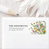 Étiquette Élégant Floral Fleur sauvage (En situation)