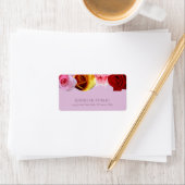 Étiquette Elégant Floral Moderne Design Rose Adresse d'oeuvr (En situation)