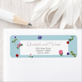 Étiquette Élégant Floral Moderne Simple Adresse de retour (En situation)