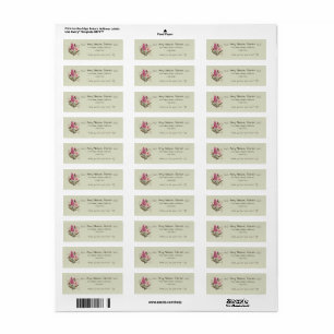 Étiquette Elegant Floral Return Address Labels for Florists