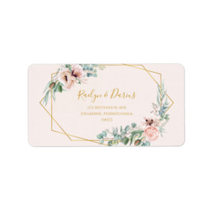 Étiquette Élégant flou Pastel Wedding RSVP Adresse