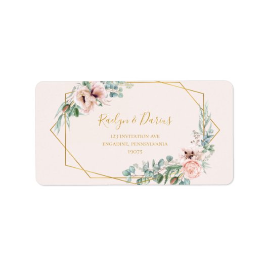 Étiquette Élégant flou | Pastel Wedding RSVP Adresse (Devant)