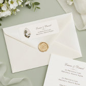 Étiquette Elegant French Chateau Wedding Return Address