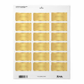 Étiquette Élégant Glamor Gold Elegant Modèle Livraison (Feuille entière)