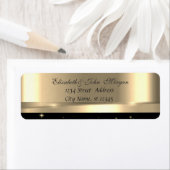 Étiquette Élégant Glamour élégant Or Noir brillant (En situation)