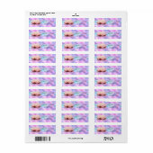 Étiquette Élégant glamour Lotus Holographique iridescente (Feuille entière)