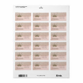 Étiquette Élégant, Glittery Tiara Princess, Parties scintill (Feuille entière)