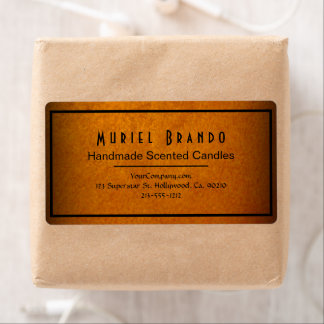 Étiquette Elegant Gold Candle Company V4 Retour Adresse Labe