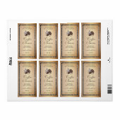 Étiquette Elégant Gold Coffee Silver Parties scintillant Éti (Feuille entière)