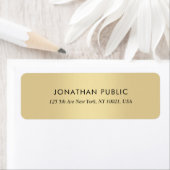 Étiquette Elegant Gold Create Your Own Return Address (En situation)