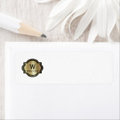 Étiquette Elegant Gold Monogram File Folder Labels (En situation)