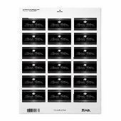 Étiquette Elégant graduation satin gris faux bordure argent (Feuille entière)