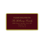 Étiquette Élégant graphique de mariage formel chartreuse bor (Devant)