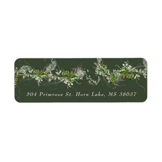 Étiquette Elegant Green Eucalyptus Wedding Envelope (Devant)