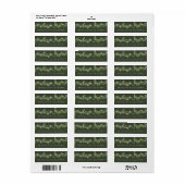 Étiquette Elegant Green Eucalyptus Wedding Envelope (Feuille entière)