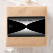 Étiquette Elegant Gris Argent Noir (En situation)