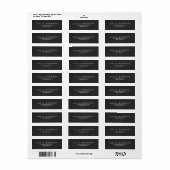 Étiquette Élégant Gris Professionnel Moderne Personnel (Feuille entière)