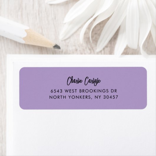 Étiquette Elegant Handwritten Script Return Address (En situation)