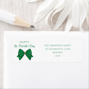 Étiquette Elegant Happy St. Patrick's Day Adresse