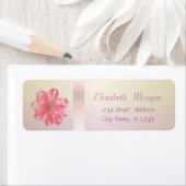 Étiquette Élégant Hibiskus romantique tendance (En situation)