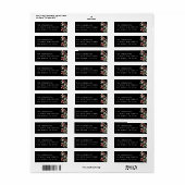 Étiquette Elégant hiver Aquarelle Botanique Adresse de retou (Feuille entière)