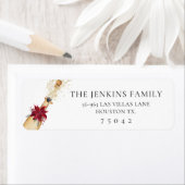 Étiquette Elegant Holiday Cocktail Party Adresse de retour (En situation)