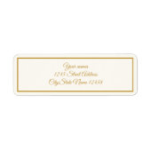 Étiquette Elegant ivory and gold label (Devant)