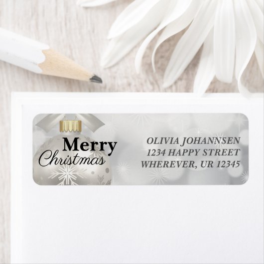Étiquette Elégant Joyeux Noël Fête Bienvenue (En situation)