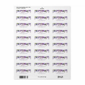 Étiquette Elegant Lavender Purple Floral Return Address (Feuille entière)