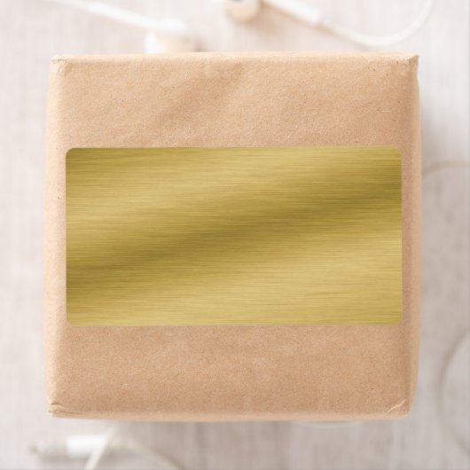 Étiquette Elégant look d'or brossé (En situation)