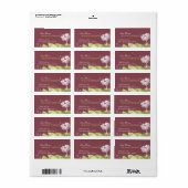 Étiquette Elégant Lotus Massage Therapy Business (Feuille entière)