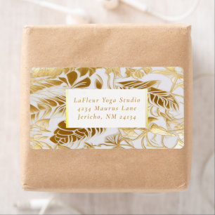 Étiquette Elégant Luxe Gilded Aura Business Shipping